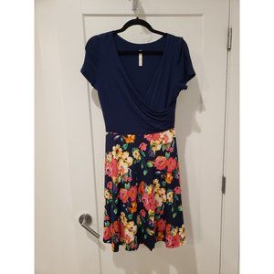 Modcloth Faux Wrap Dress - Size Large
